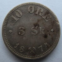 10 Øre / 3 Skilling 1874