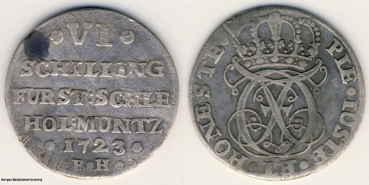 6 Schilling 1723 Karl Friedrich - Bilde 2
