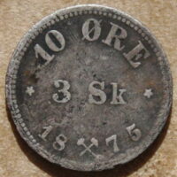 10 Øre / 3 Skilling 1875