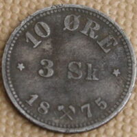10 Øre / 3 Skilling 1875