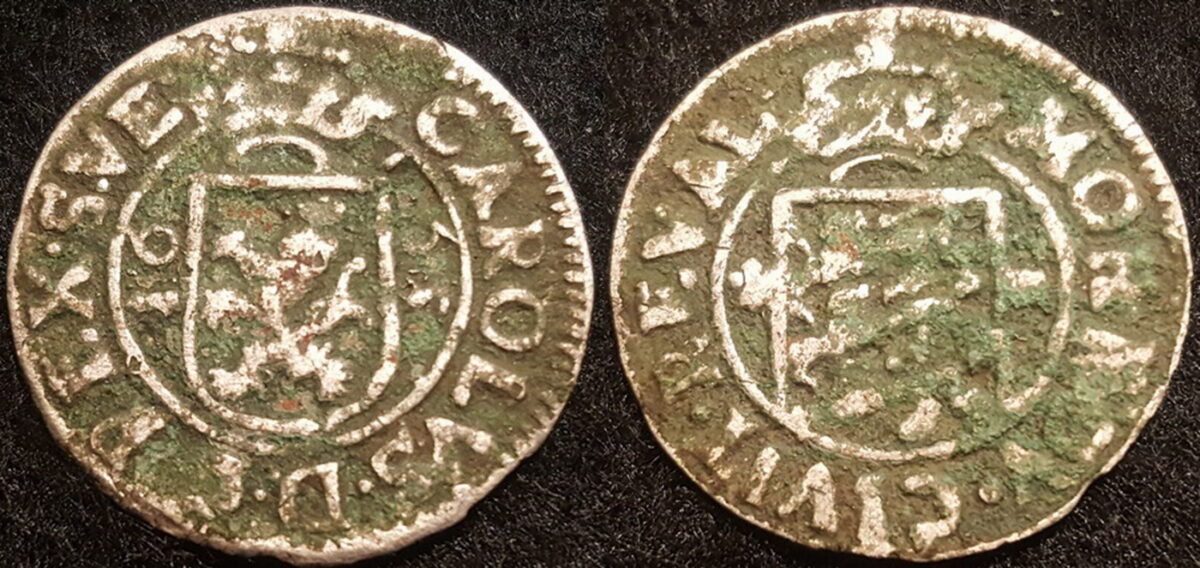 1 Rundstück 1665 Carl XI - Norges Metallsøkerforening | Museum