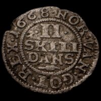 2 Skilling 1668 (sɪᴇɢ.23.2)