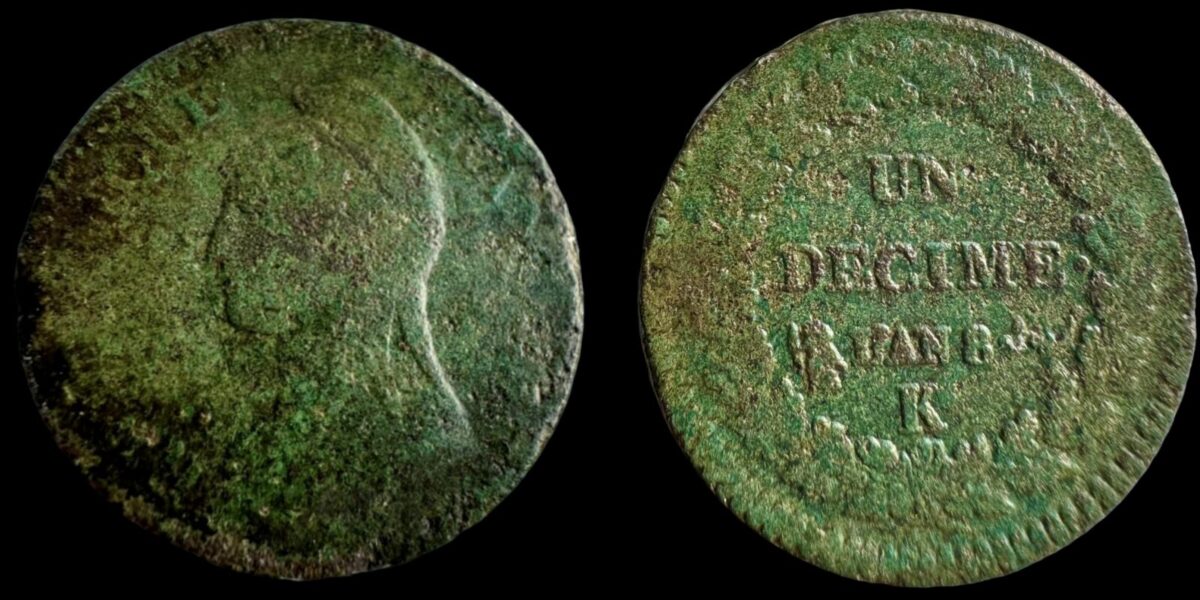 1 Décime 1799-1800 (Bordeaux) - Bilde 3