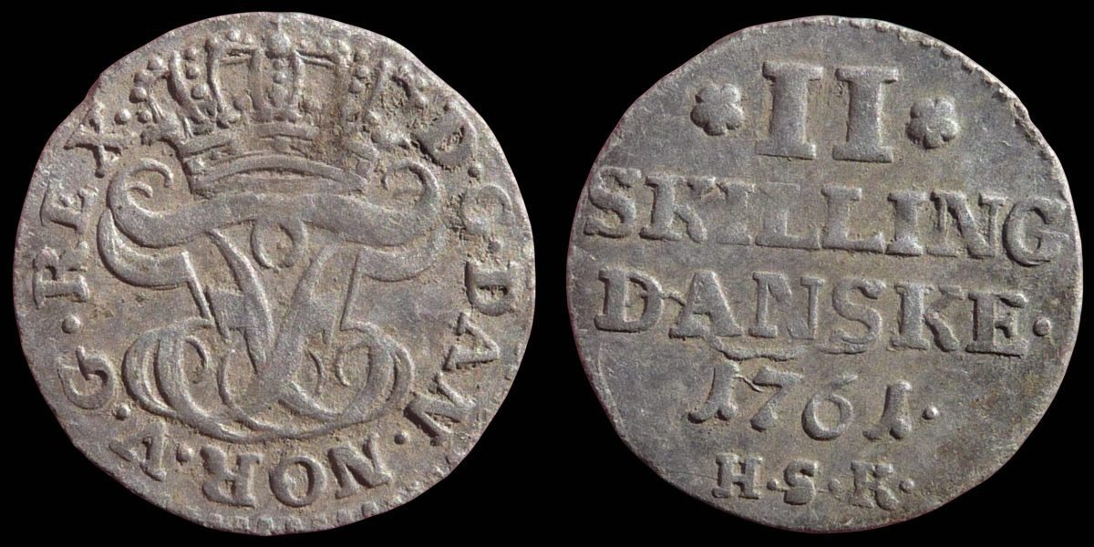 2 Skilling 1761 (1767-1770) - Bilde 3