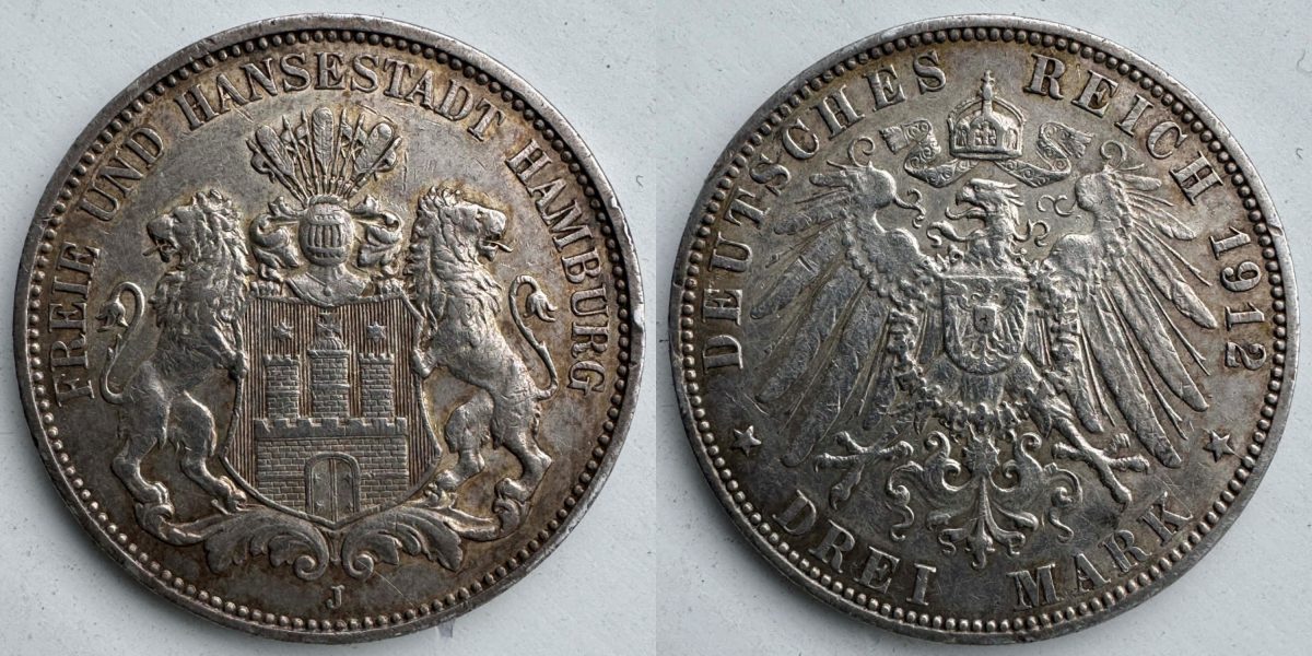3 Mark 1912 (Hamburg) - Bilde 3